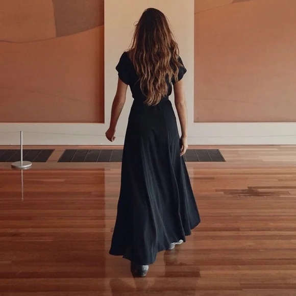 ✨Host Pick✨ The Autumn Dress in Noir Petite XS  NWT Christy Dawn RARE - Picture 5 of 5